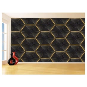 Papel De Parede 3D Colméia Moderno Gamer Amarelo 3,5M Txt84