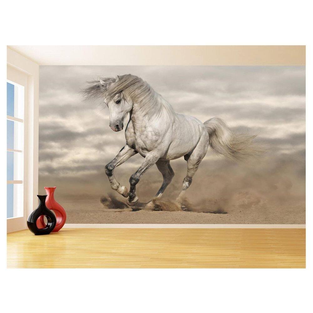 Papel De Parede Animais Cavalo Correndo Campo 3,5M Anm355