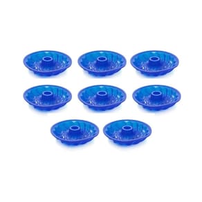 Forma Média Assadeira de Silicone com Furo para Bolo Kit 8 Unidades