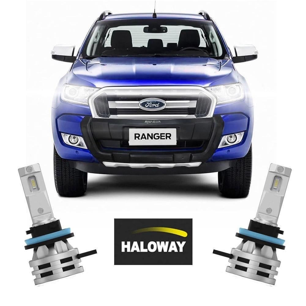 Par lâmpada led farol baixo ranger 2017/2019 6500k haloway