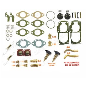 Kit carburador + gicle kombi brasília fusca 1600 dupla gás