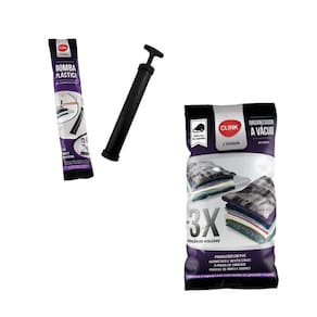 Kit Saco Organizador A Vácuo 50X60Cm Com Bomba Manual Clink