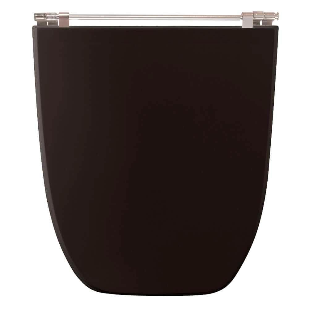 Assento Sanitário Poliester Scala Preto para vaso Ideal Standard