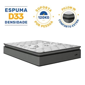 Colchão Resistence Espuma D33 Pillow Top Casal 138cm