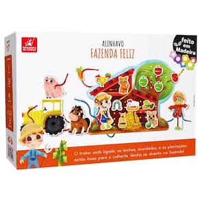 Alinhavo fazenda feliz brinquedo infantil educativo