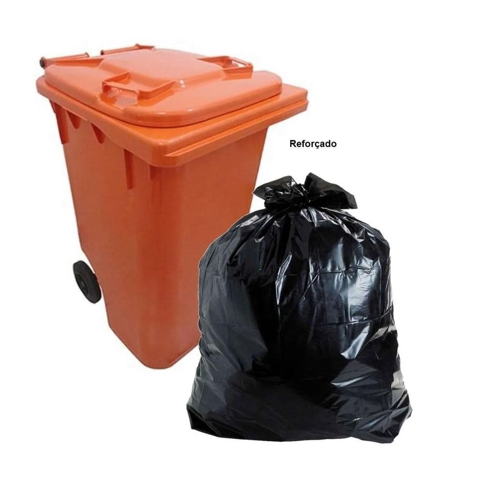 Sacos para lixo grande 300 litros preto 120x135x0,12 c/100