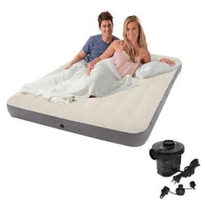 Colchão Inflável Casal Dura Beam Fiber Tech com Bomba Elétrica Intex 110v