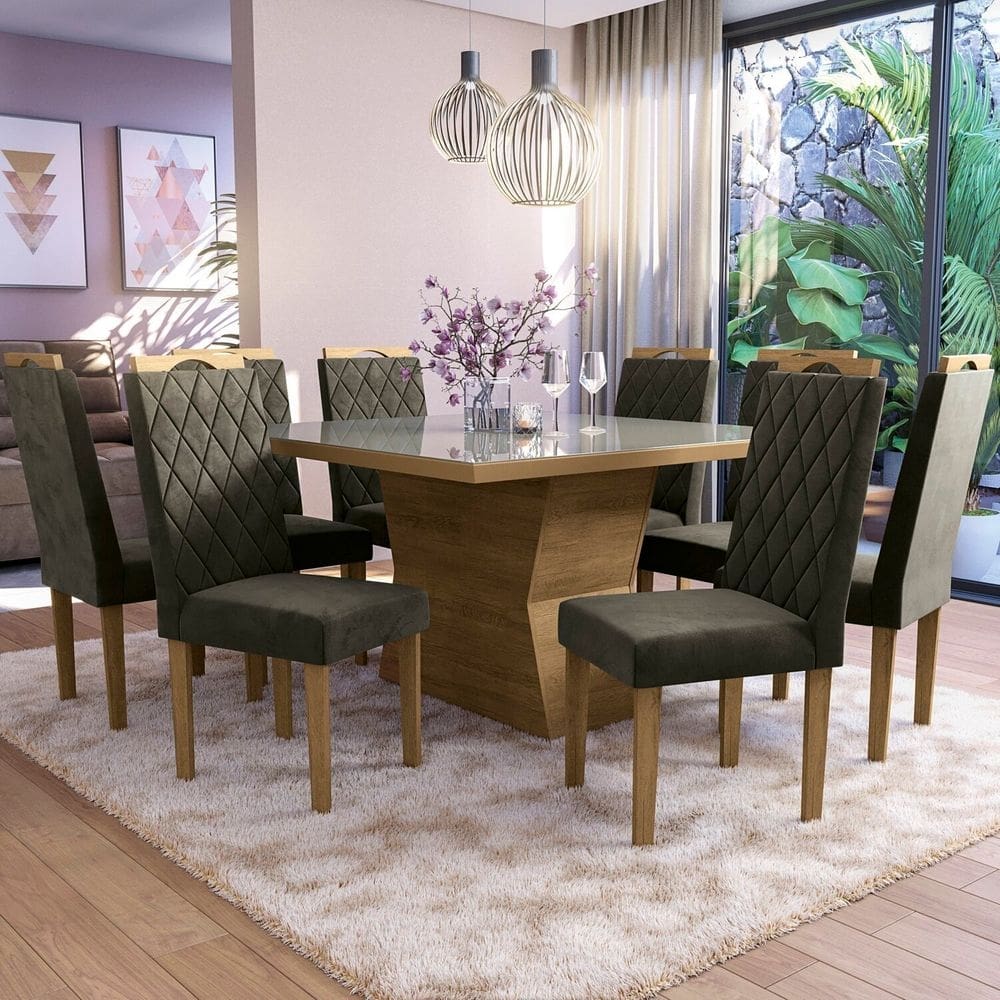 Conjunto 2 Cadeiras para Sala de Jantar CAD153 Freijo/Off White/Cinza