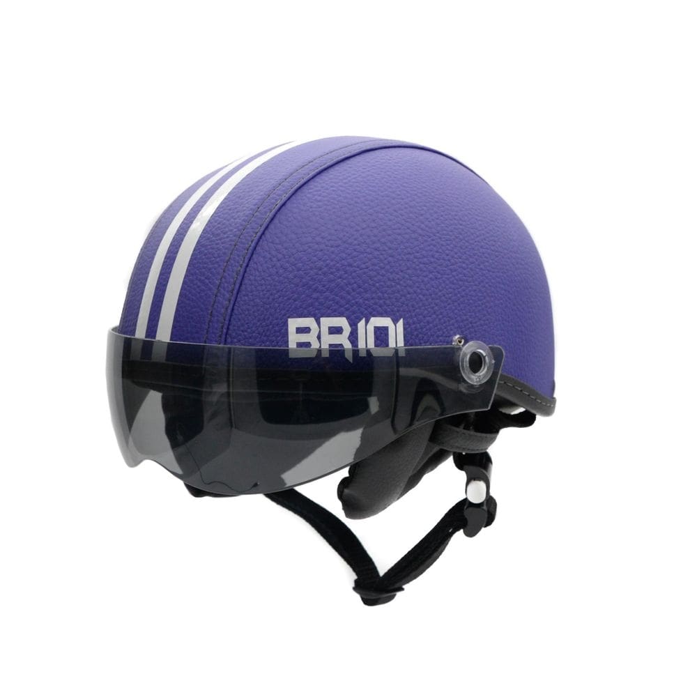 Capacete coquinho scooter elétrica bike roxo viseira