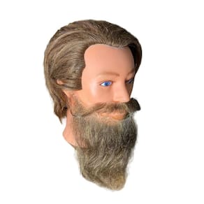 Barba Falsa Postiça Realista Castanho Claro Com Bigode+Cola