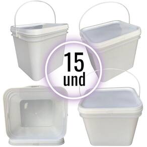 Balde retangular 3.6l para leite em pó - 15 pcs