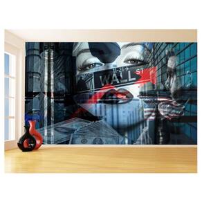 Papel De Parede 3D Cidade Prédios Wall Street 3,5M Ncd358