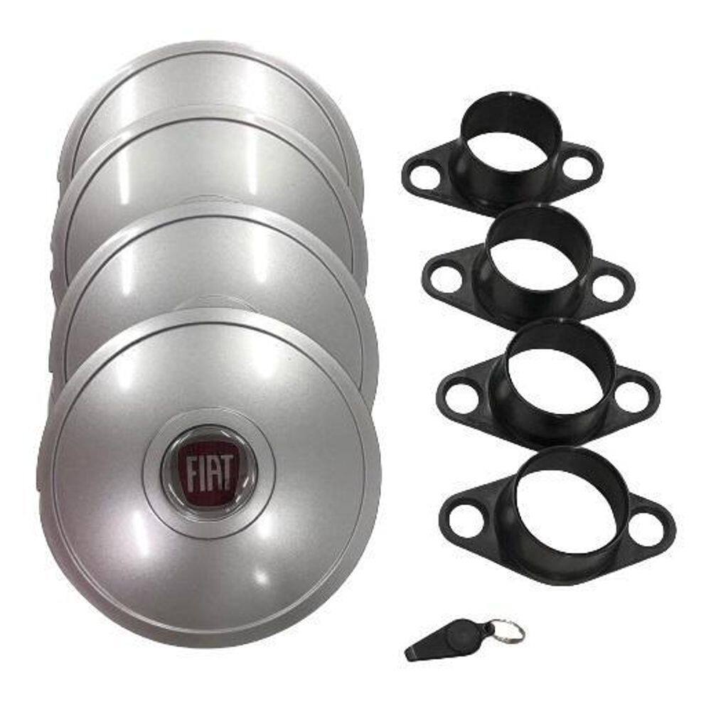 Calotas miollo fiat palio aro 14 2010/2017 tradicional prata