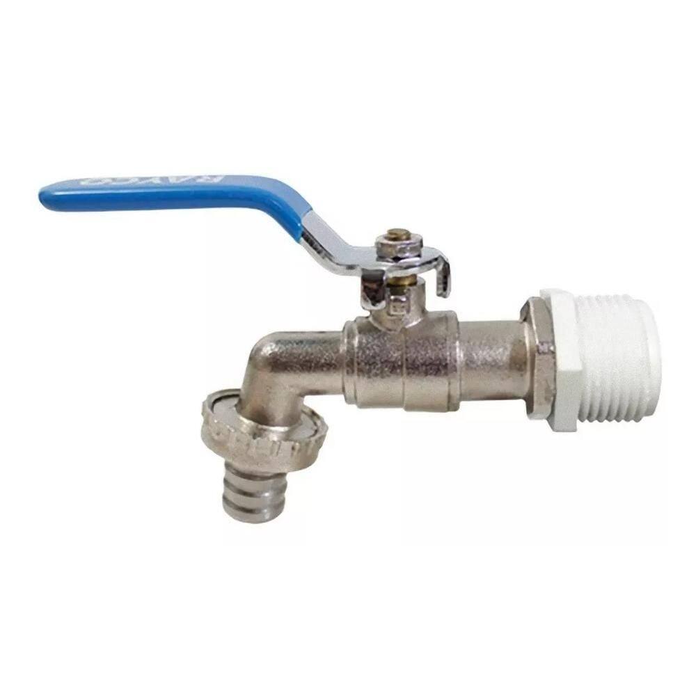 Torneira esfer metal jardim 1/2 c/adap 3/4 rayco
