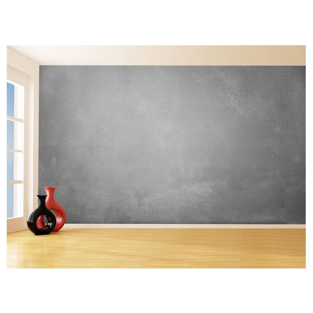 Papel De Parede 3D Concreto Queimado Liso Cinza 3,5M Kkt16