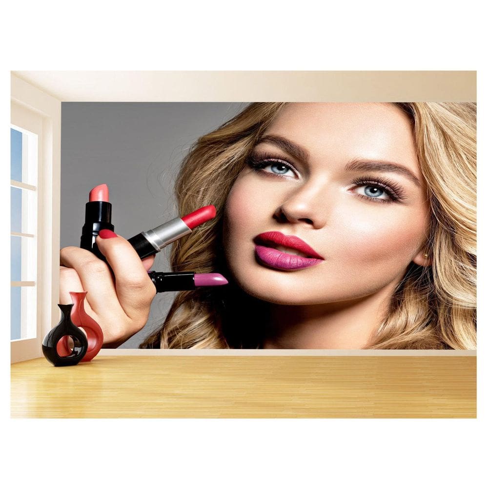 Papel De Parede Salão De Beleza Maquiagem Make 3,5M Slb83