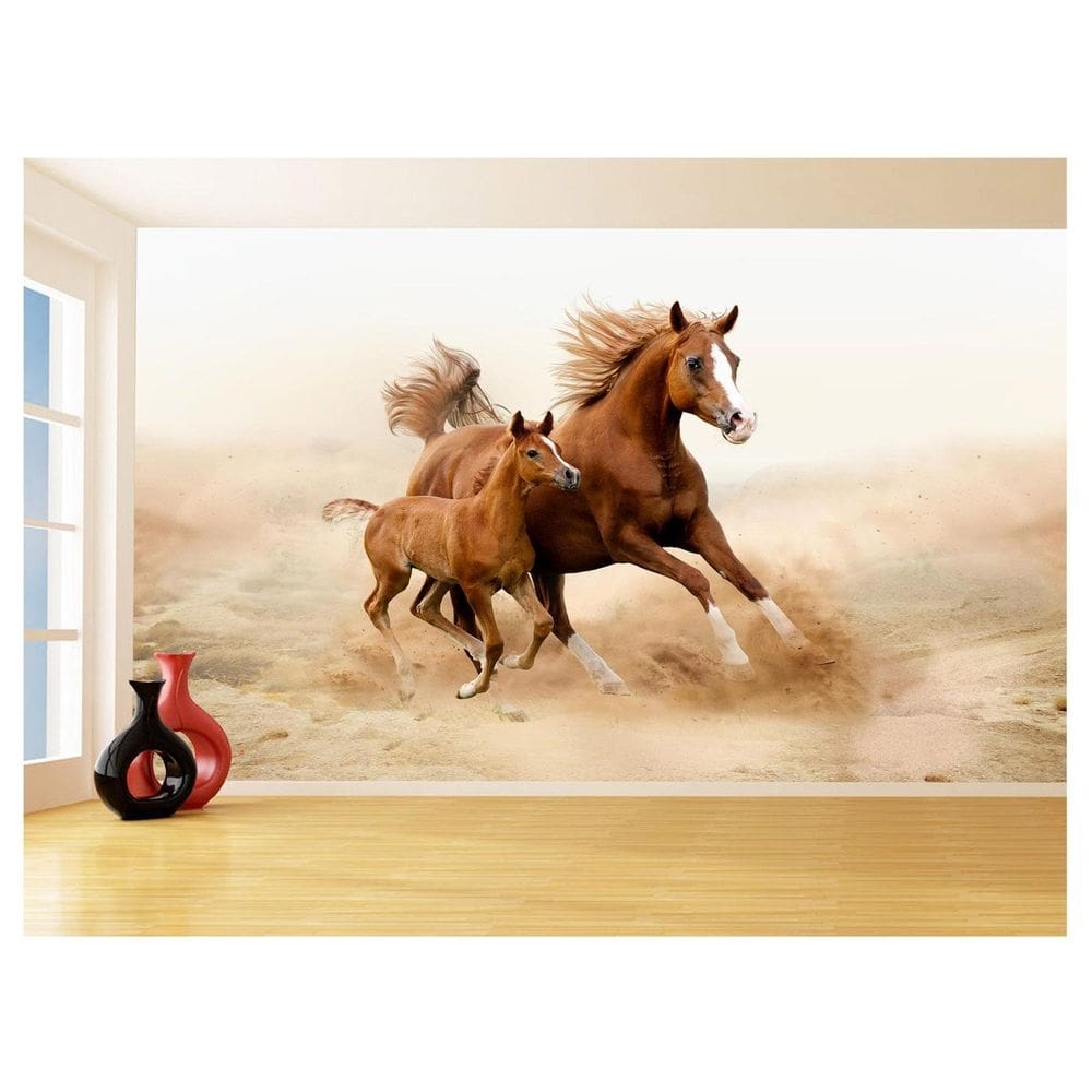 Papel De Parede 3D Animais Cavalo Filhote Potro 3,5M Anm350