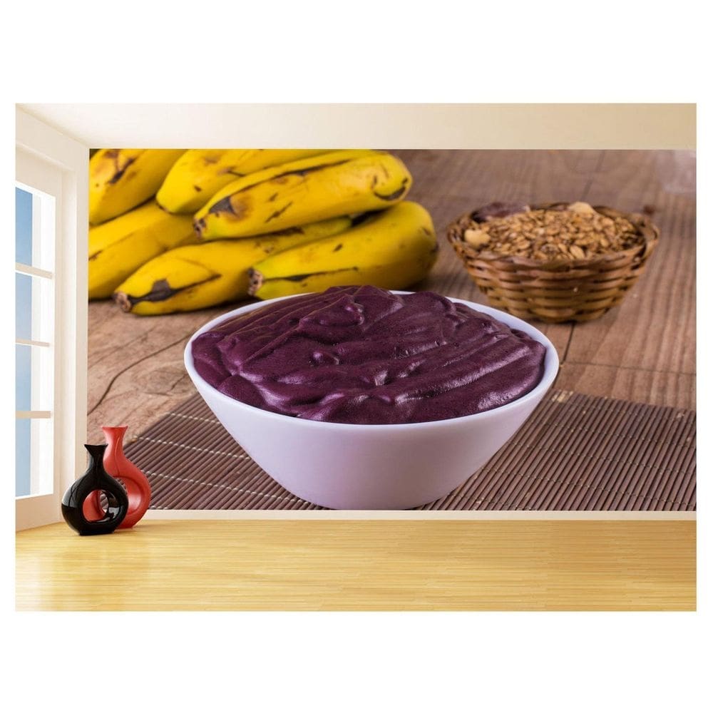 Papel De Parede 3D Alimentos Açai Cremoso Banana 3,5M Al440