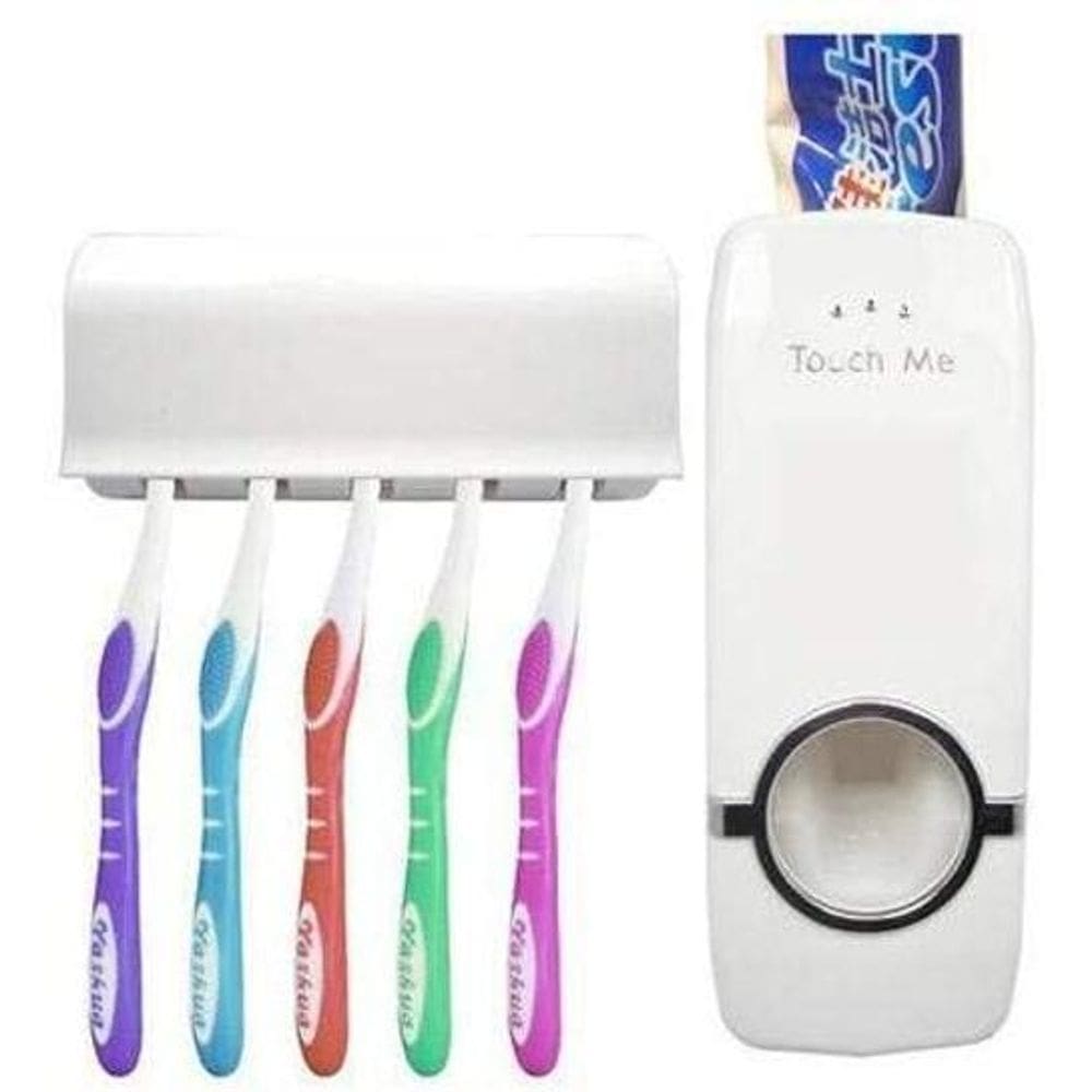 Dispenser aplicador creme dental pasta dente suporte escovas