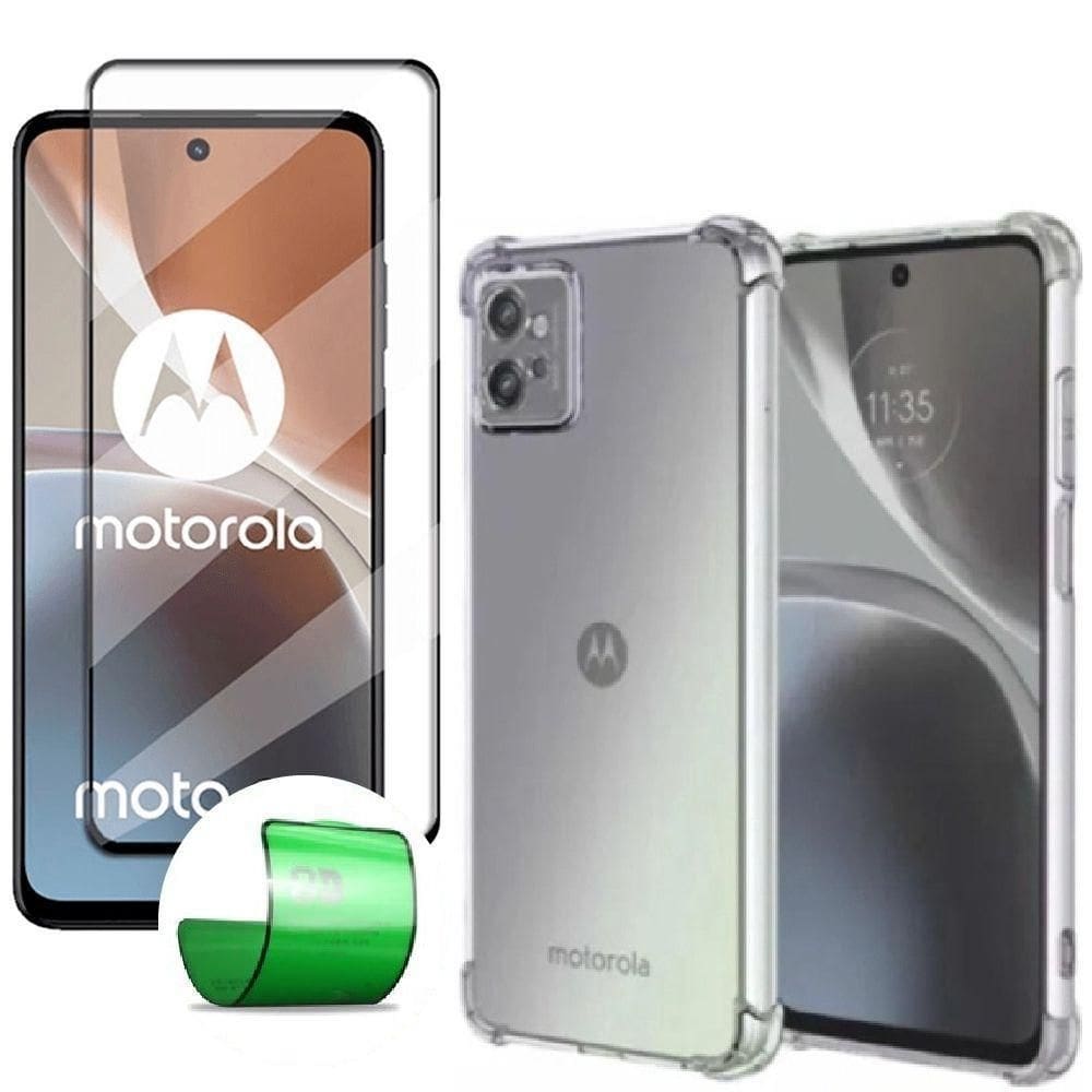 Capinha antishock moto g32 + película nano 9d cerâmica