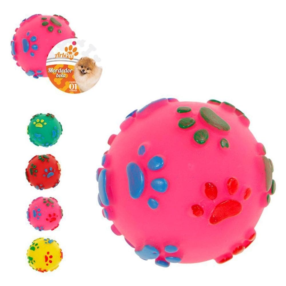 Pet mordedor bola patinhas 6cm