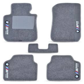 Tapete de carpete 8 mm 5 peças cinza hitto bmw 335i 2009