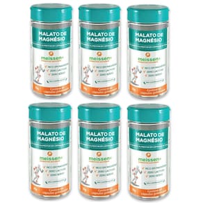 Kit 6 x malato de magnésio 60 caps 500mg meissen