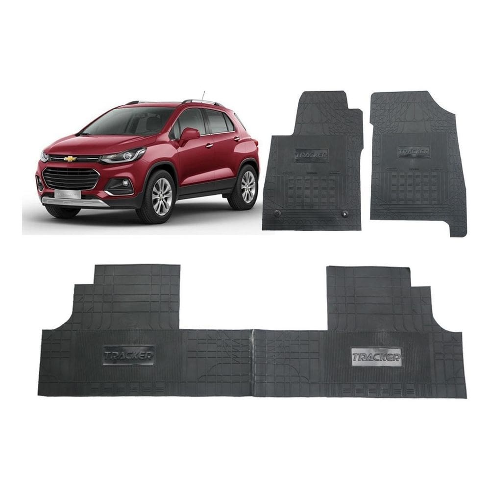 Jogo tapete interno reforçado chevrolet tracker 2013 a 2017 preto especifico