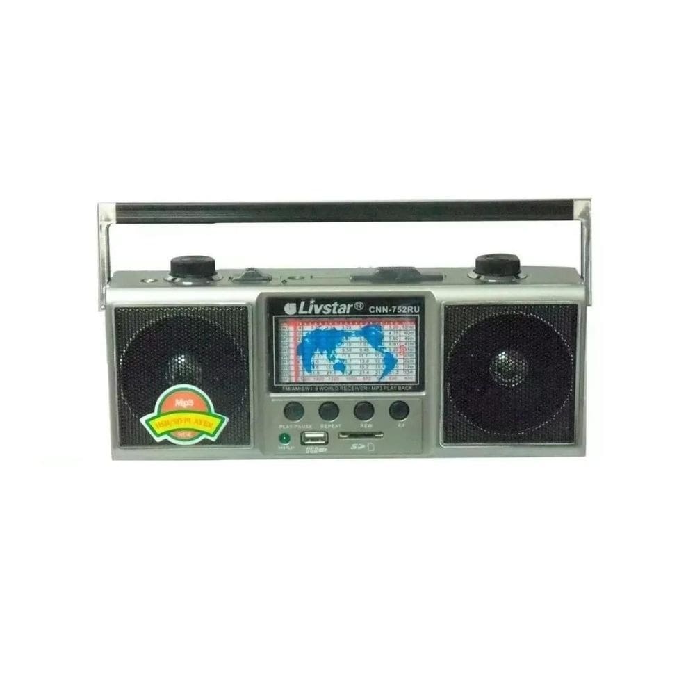 Rádio vintage livstar fm/am/sw1-9/usb/sd cnn-752u 11