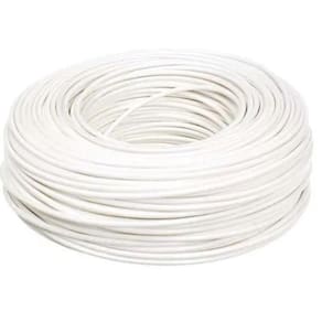 Fio cabo flexível 6mm branco - 100 metros
