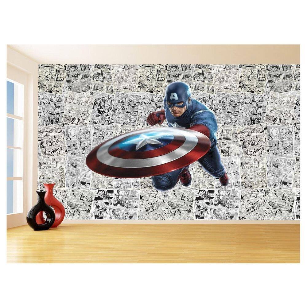 Papel De Parede 3D Heróis Página Quadrinhos Hq 3,5M Nhma126