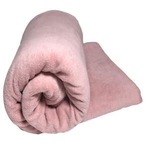 Cobertor manta microfibra aconchego solteiro - rosa