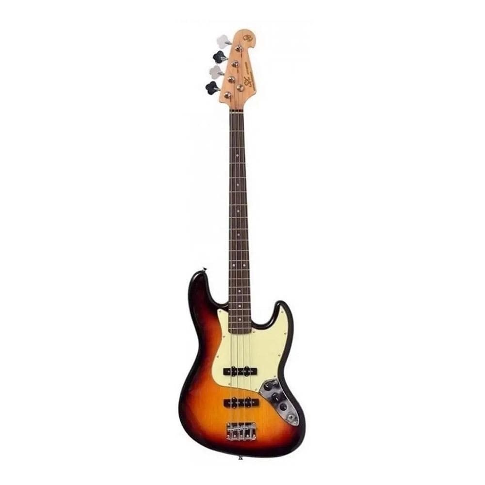 Baixo sx 4 cordas jazz bass 3 tone sunburst sjb62 com bag