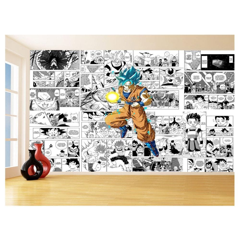 Papel De Parede Dragon Ball Goku Página Manga 3,5M Dbz651