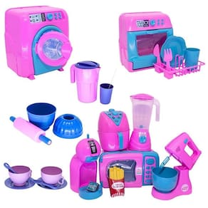 Kit brinquedo cozinha jarra air fryer batedeira xícara 25pç