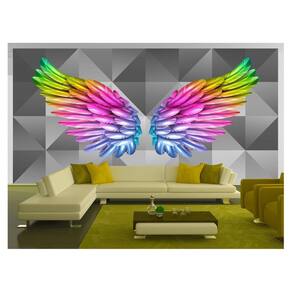 Papel De Parede 3D Arte Asas Selfie Insta Cores 3,5M Tra250