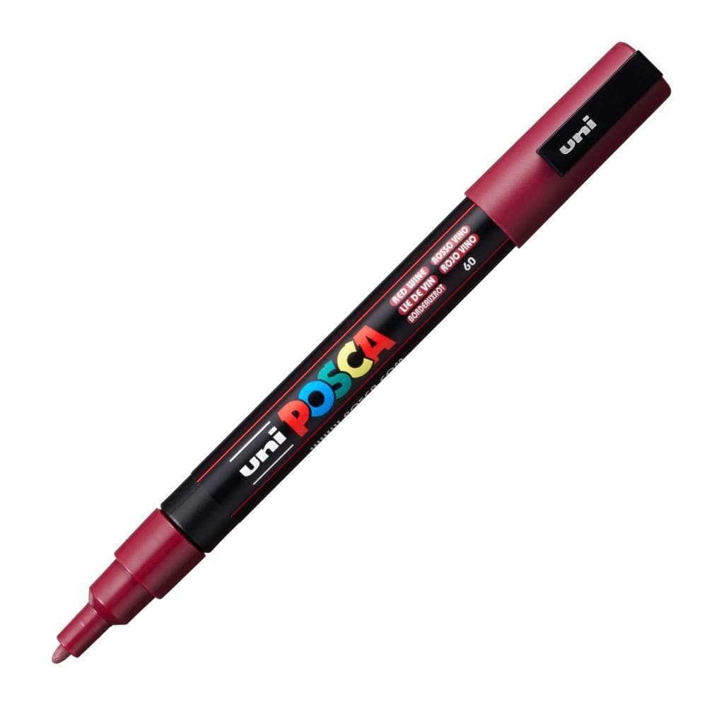 Caneta posca uni-ball pc-3m 0.9-1.3mm vinho