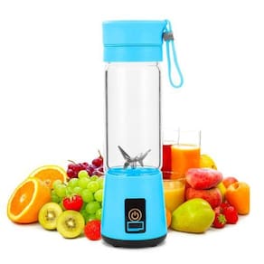 Mini liquidificador portátil sucos, vitaminas e shakes azul