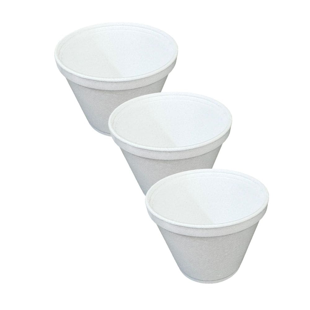 Kit 50 Potes Térmico De Isopor Branco 360Ml Descartável
