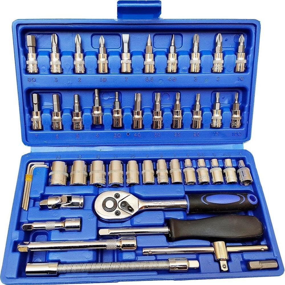 Maleta estojo kit caixa jogo ferramentas completa crv 46cps