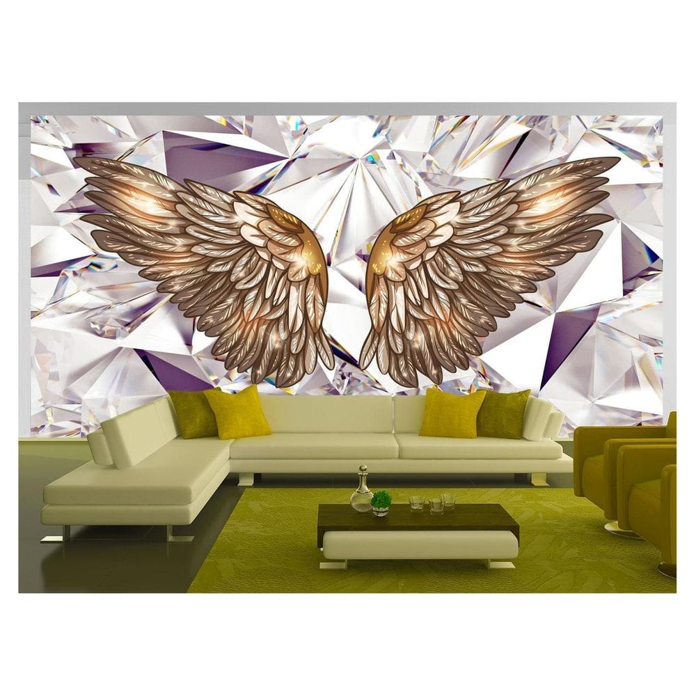 Papel De Parede 3D Arte Asas Selfie Insta Cores 3,5M Tra192