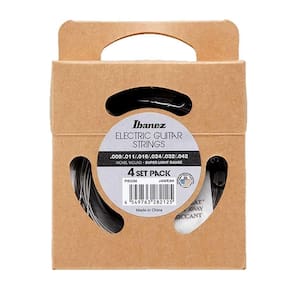 Kit 4 encordoamentos guitarra ibanez 009 042 nickel wound