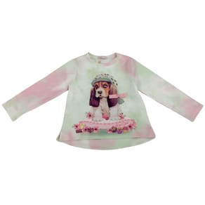 Blusa manga longa infantil fem Mon Sucrê colorida