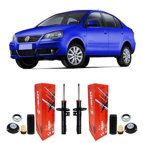 Kit 2 amortecedor coifa batente polo sedan 2002 2003 2004