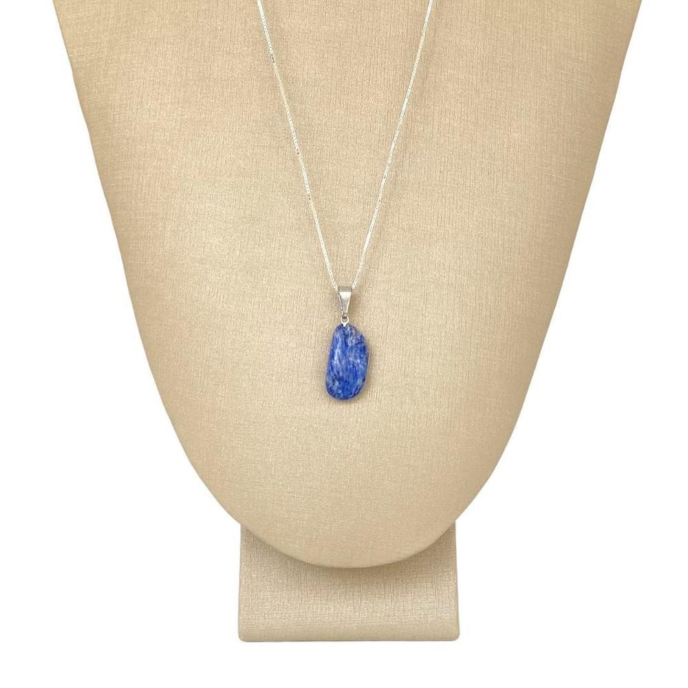 Pingente prata 950 lápis lazuli polida legítima - p. vecchio
