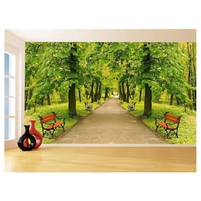 Papel De Parede 3D Estrada Caminho Paisagem 3,5M Nes131