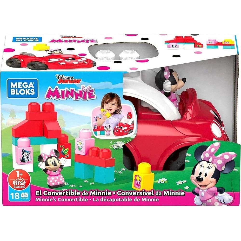 Blocos de montar mega bloks ônibus minnie 18 peças - mattel