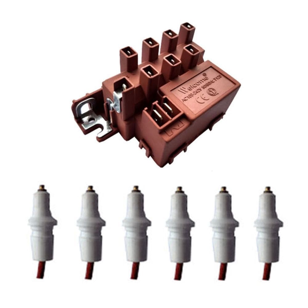 Kit 1 usina ignição e 6 eletrodos fogões continental