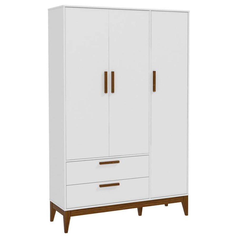 Guarda Roupa Infantil Nature 3 Portas Branco Acetinado Eco Wood – Matic