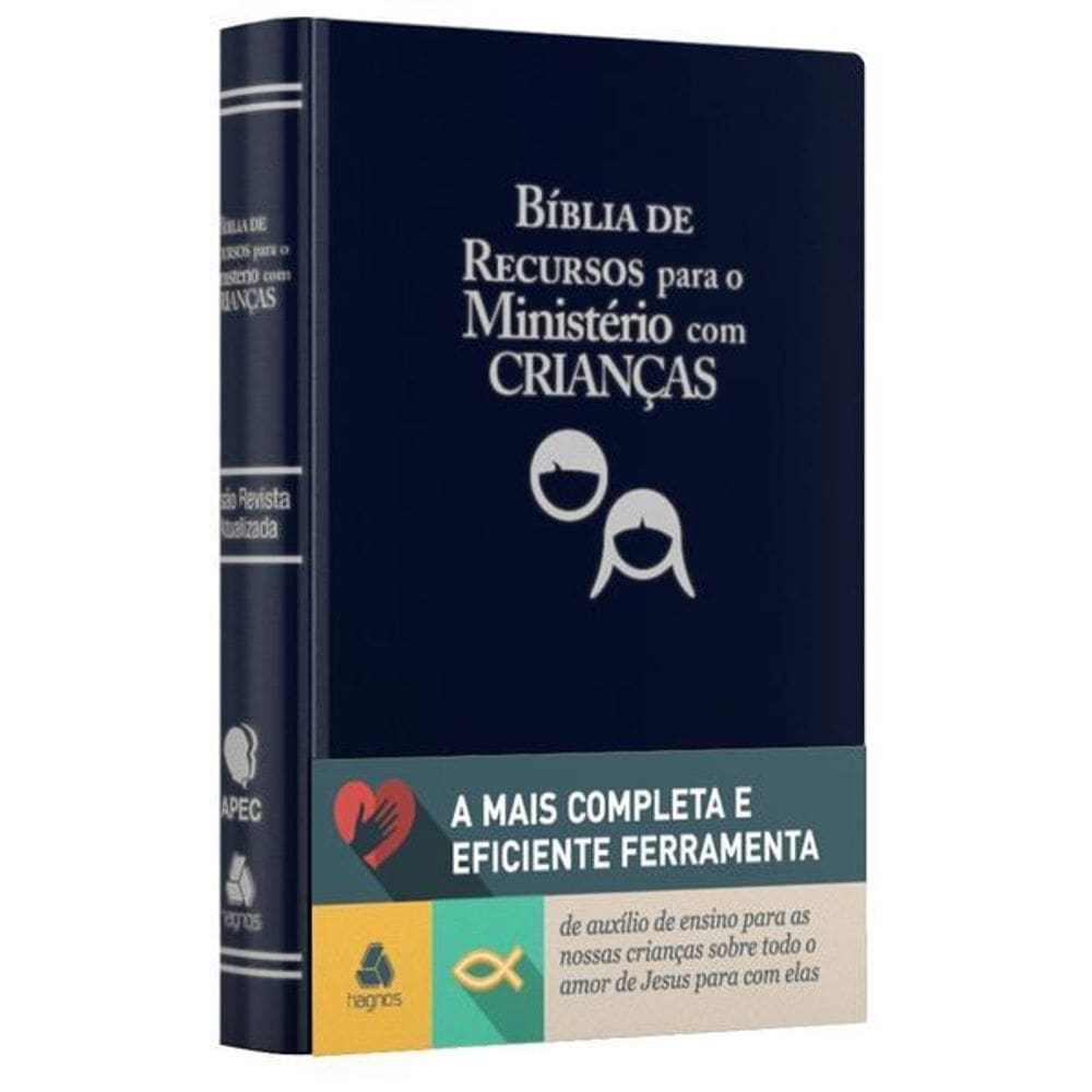Bíblia de Recursos para o Ministério com Crianças - Apec - Luxo Pu Azul